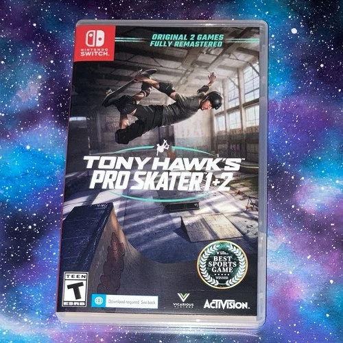 TONY HAWK’S PRO SKATER 1+2 NINTENDO SWITCH VIDEO GAME RATED T FOR TEEN!