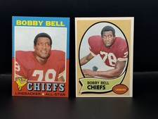 Bobby Bell Topps Football 70-71 (two) Card Lot NM-MT