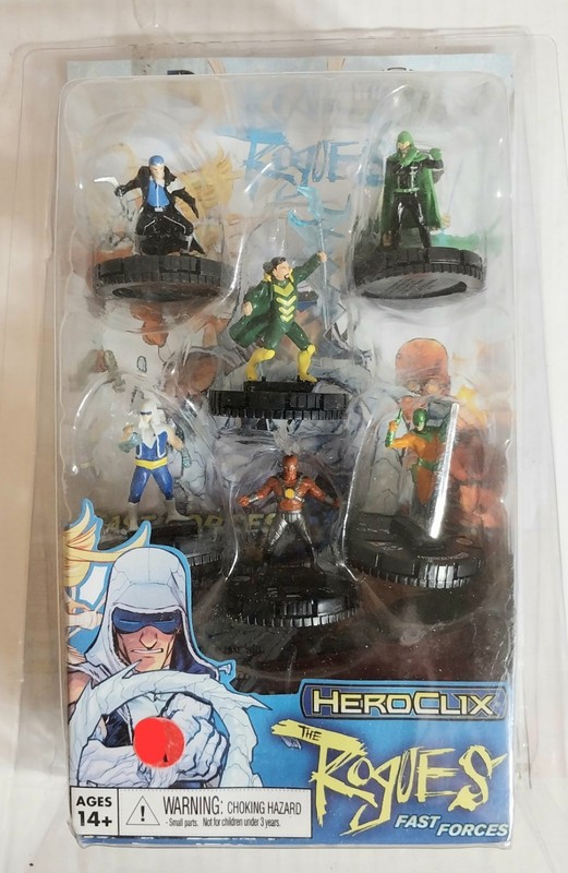 Error/Rare-HEROCLIX DC The Rogues, FAST FORCES 6-Pack. Blank Reverse Card!!