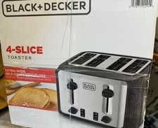 Black Decker 4-Slice Toaster: Variable Heat Setting  Extra-Wide Slots.