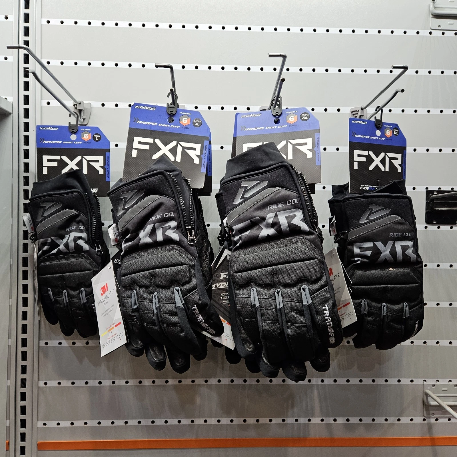FXR Transfer Short Cuff Mens Snow Gloves Black L-XL-2XL-3XL