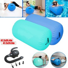 Inflatable Air Track Tumble Air Roller Barrel Sport Gymnastics Yoga Mat w/ Pump