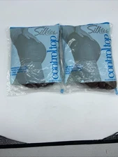 Silkies Control Top Pantyhose Hose Sz XL Queen Mocha Moderate Support  (2)
