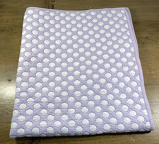 Pottery Barn Kids Baby Quilt Blanket Lavender  White Padded Reversible