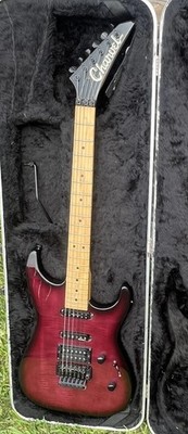 Rare Custom Order 1989 Charvel 375 Deluxe Purple Flame Top W Original Hard Case