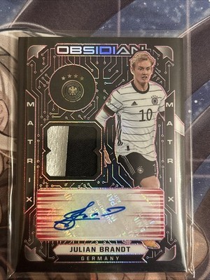 2021/22 Obsidian Julian Brandt Panini Matrix Match-Worn Patch Auto /20 Germany