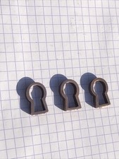 3 ANCIENNES ENTRÉES ENCASTRABLE CLÉ SERRURE DE MEUBLE en Cuivre