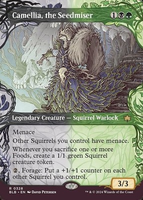 1 x Camellia, the Seedmiser - Foil - Showcase - Bloomburrow - Light Play - MTG