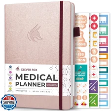 Clever Fox Compact A5 Medical Planner 12-Month – Medical Notebook