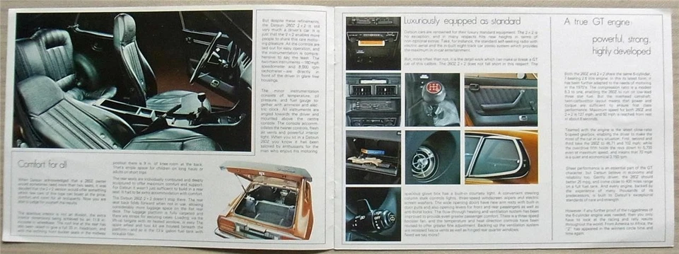 DATSUN SPORTS 260Z & 2+2 Car Sales Brochure 1974 #15M/4/74 - Image 2 of 4