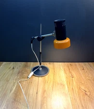 Vintage Soviet futuristic table lamp in USSR space age style. Rare Lamp.