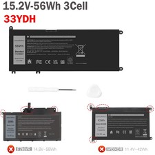 33YDH Battery for Dell Latitude 3380 3480 3490 3590 3580 Inspiron 15 17 7000
