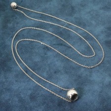 Georg Jensen Long CAVE Ball Necklace 24 4853S