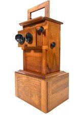 Antique French Wooden Tabletop Educa Stereoscope Educational Stereo Viewer c1930