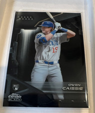 Topps Chrome Black Owen Caissie Rookie #51 Chicago Cubs 2025 Baseball Card