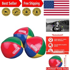 Brightly Colored Juggling Balls - 3-Pack with 4-Panel Design for Smooth Toss