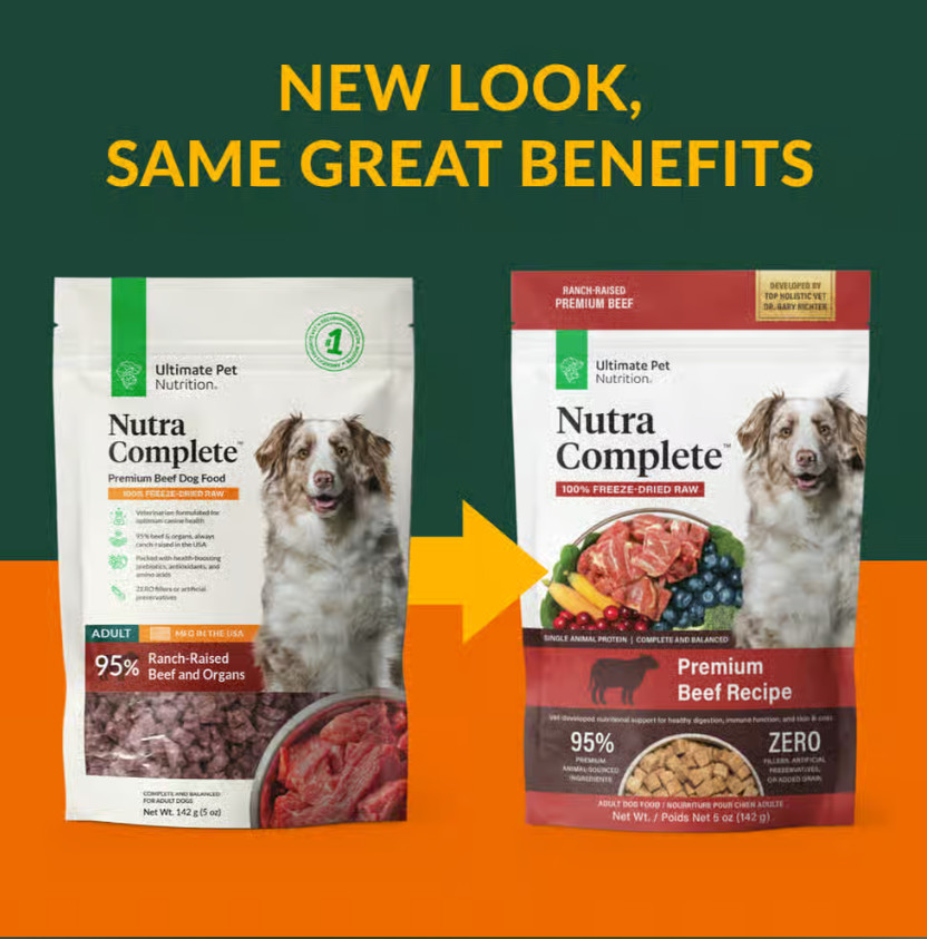 Ul.ti.mate Pet Nutrition Nutra Complete Freeze Dried Raw Beef Dog Food 48 Oz Bag