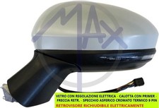 SPECCHIO SPECCHIETTO RETROVISORE ELETTRICO SX PER RENAULT CLIO V 2019 IN POI