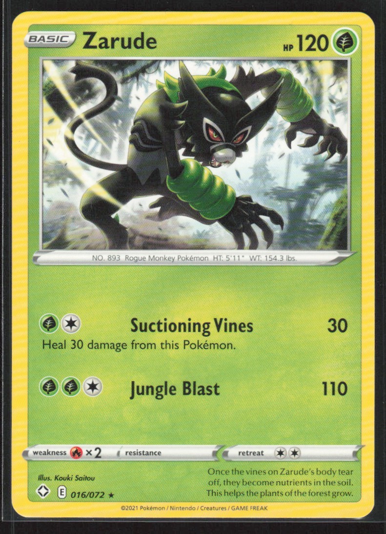 2021 Sword & Shield - Shining Fates Zarude Basic/Rare #16