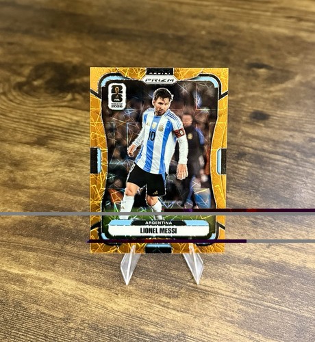 2026 Panini Prizm FIFA World Cup Lionel Messi 240/260 Orange Lazer Prizm SP #10