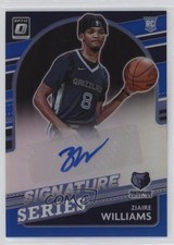 2021-22 Donruss Optic Signature Series Blue Prizm 3/25 Ziaire Williams Auto 4f5
