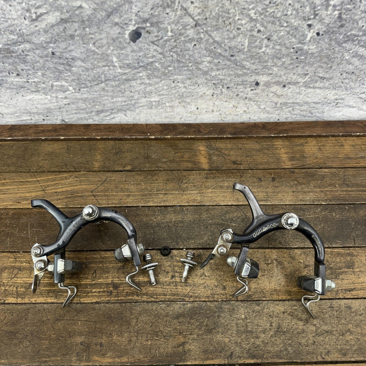 初代DURA-ACEキャリパーブレーキ　前後セット　ヴィンテージ Vintage Shimano Dura-Ace Caliper Brakes Set Black 1st Gen Road