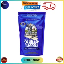 Light Grey Celtic Sea Salt 1 Pound Resealable Bag Additive-Free