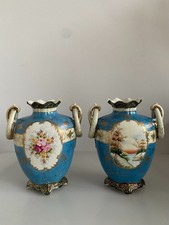 Pair of Japanese L & Co Nippon porcelain vases, late Meiji/early 20th century
