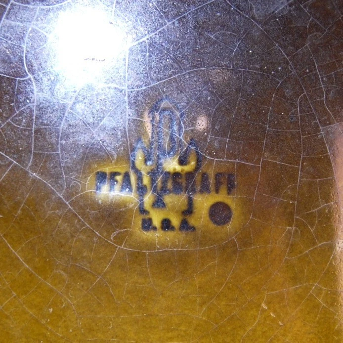 Juego de dos esmaltes por goteo verde cobre placa Pfaltzgraff vintage 10' Foto 4 de 4