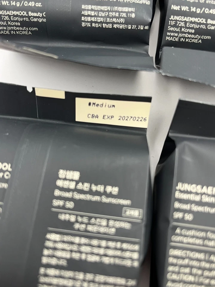 LOT OF 4 Jung Saem Mool Essential Skin Nuder Cushion Bundle Refills in MEDIUM - Image 3 of 3