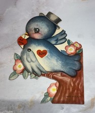 Vintage 1940’s Valentines Day Card Mechanical Bird With Top Hat New Old Stock