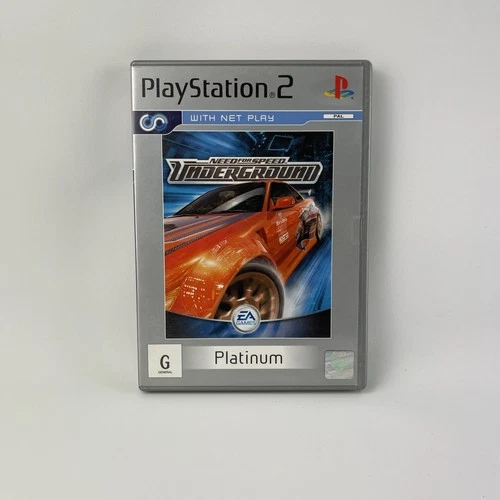 Need for Speed: Underground -  Sony PlayStation 2 - PS2 - Platinum - Manual -PAL