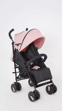 Cuggl Rowan Stroller With Raincover Linked Brakes Detach and Foldable Hood- Rose