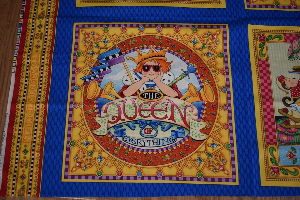 VIP cranston MARY ENGELBREIT Queen Princess 4 PILLOW Panels 16 英寸被子积木 — 第 2/4 张图片