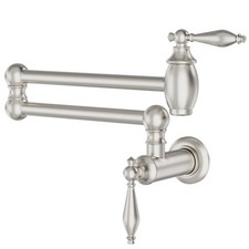 Pot Filler Brushed Nickel Kitchen Sink Pot Filler Faucet Wall Mount Kitchen