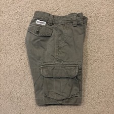 POLO Ralph Lauren Boys Small Size 6 Khaki Green Chino Shorts Cargo Pockets EUC