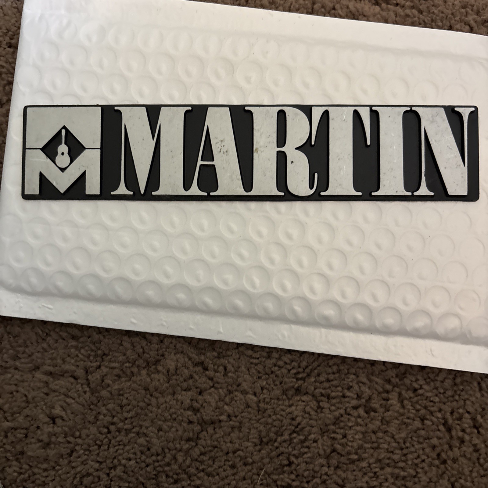 Vintage martin guitar aluminum plate, Logo Name Plate Badge For Guitar Case