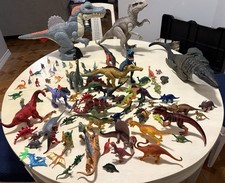 Large 100 piece Lot Dinosaur Prehistoric Animal Figures incl T-Rex Age 3-7
