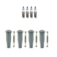 Denso 4 Iridium Spark Plugs & NGK 4 Coil Boots Kit for Ford C-Max 2.0L L4 2013