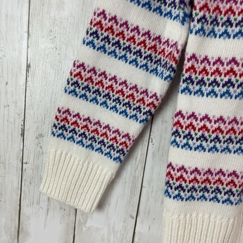 Talbots Pullover Gr. PS Jacquard Pullover mit Rundhalsausschnitt elfenbeinfarben mehrfarbig neu mit Etikett $ 99,50 - Bild 8 von 13