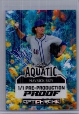 Mavrick Rizy 2025 Leaf Optichrome Baseball 1/1 Pre Production Proof