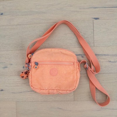Kipling Bag Size OS Coral Crossbody Nylon Monkey Charm Casual Travel Y2K Kids
