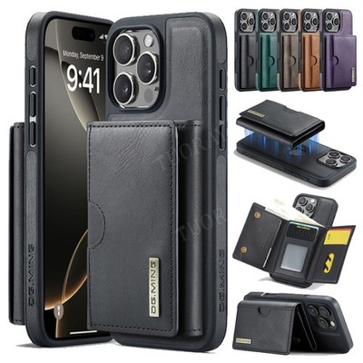 Handy Tasche Für iPhone 17 16e 16 15 14 13 12 Pro Max Leder Wallet Schutz Hülle