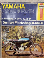 YAMAHA FS1E,A,DX,DXA,FS1,FS1M,FS1M DX,SPORTS MOPED HAYNES MANUAL 1972-1980