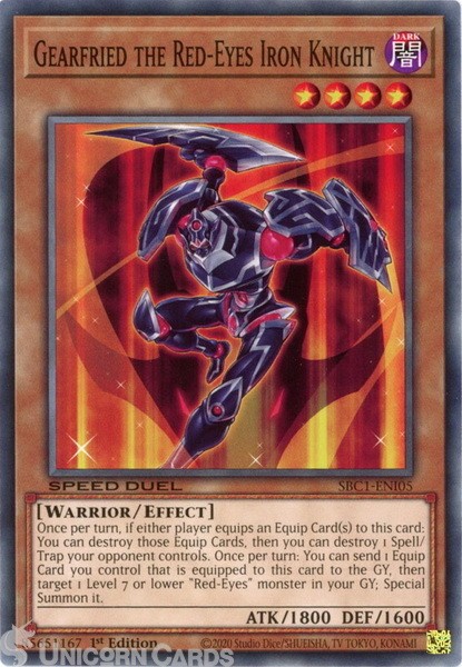 SBC1-ENI05 Gearfried the Red-Eyes Iron Knight :: Common 1st Edition YuGiOh Card