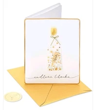 Papyrus Thank You Card Message In A Bottle 3D 🥂 Blank Inside