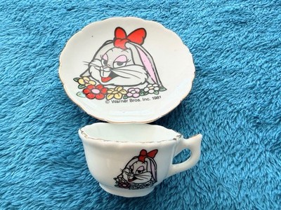 Vintage Warner Bros Honey Bunny  Tea Cup & Plate  1981