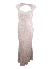 Lauren Ralph Lauren Women's Sequined Cutout-Back Gown (12, Blush)