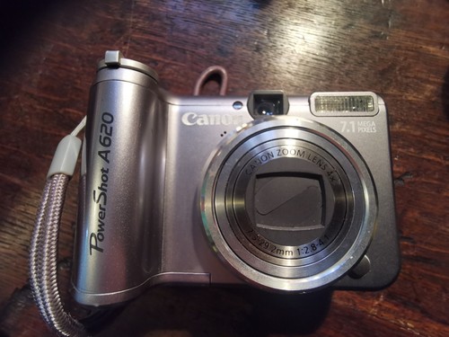 Canon Digital Camera PowerShot A620 7.1MP Flip Screen Silver Retro. Antler Case - Picture 15 of 24