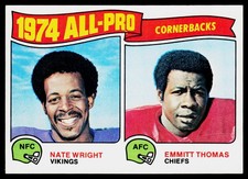 1974 All-Pro Cornerbacks (Nate Wright / Emmitt Thomas) AP, 1975 Topps, #220, ,